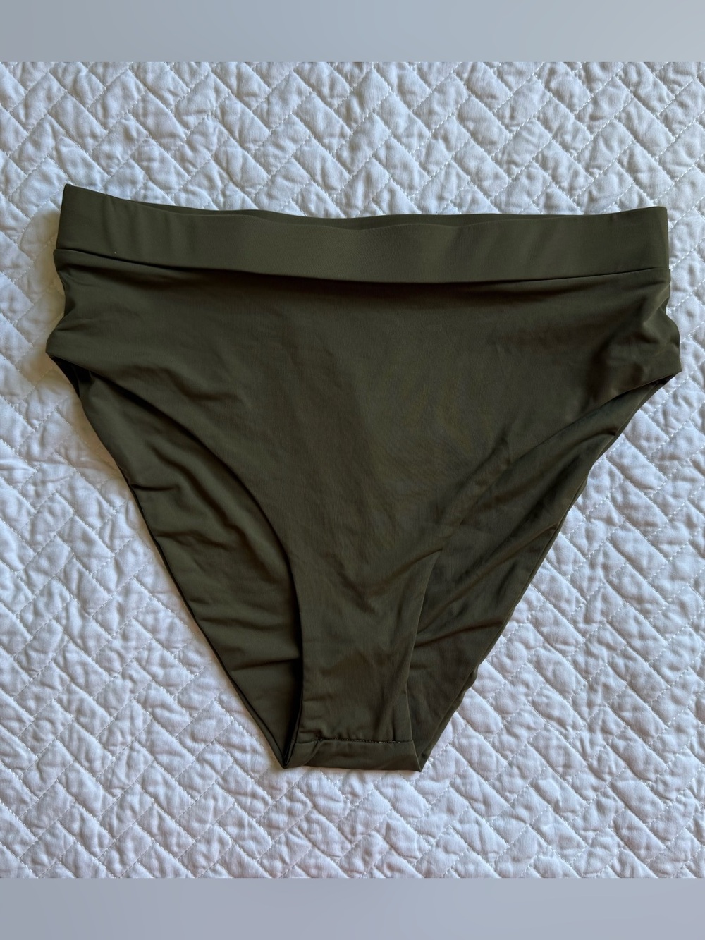 NWOT: MYRA Olive Green High-Waist Bikini Bottom